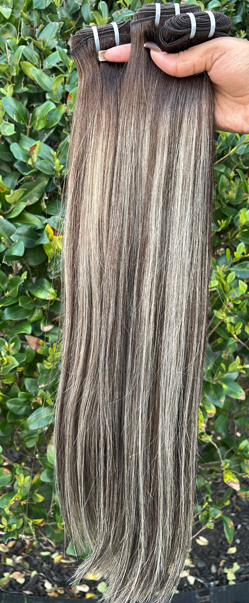 Mocha/Blonde Highlighted straight bundles
